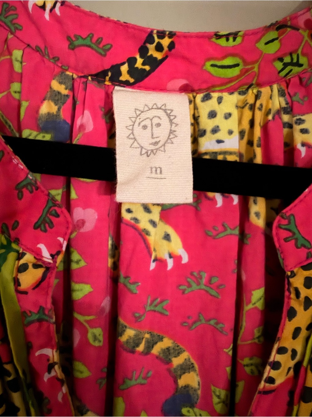 Printfresh Leopard Mirage Pink Palace Midi Dress NWOT Anthropologie M - Picture 3 of 5